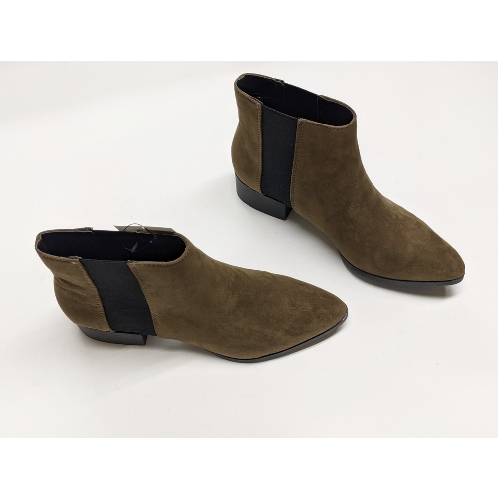 H&M Faux Suede Chelsea Ankle Boots With Elastic Side Panels Women's Size 6 - Picture 4 of 14